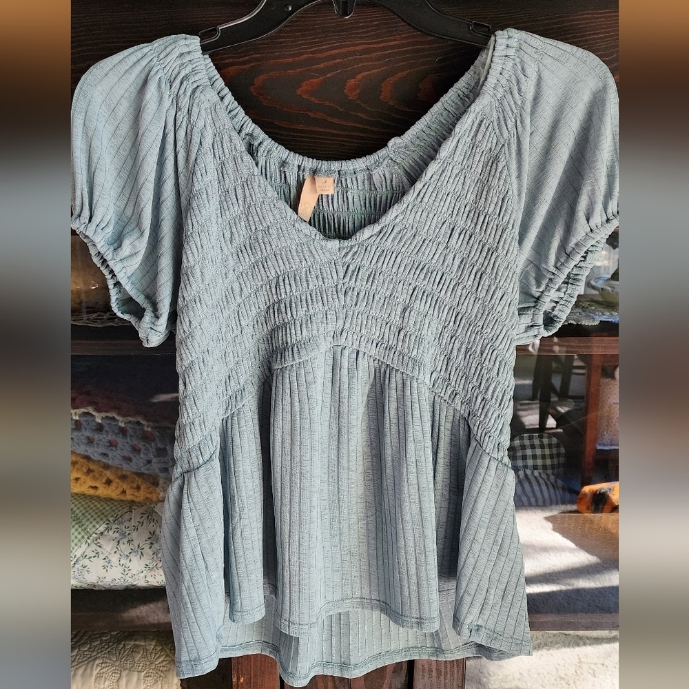 Elegant Blue Women's Top